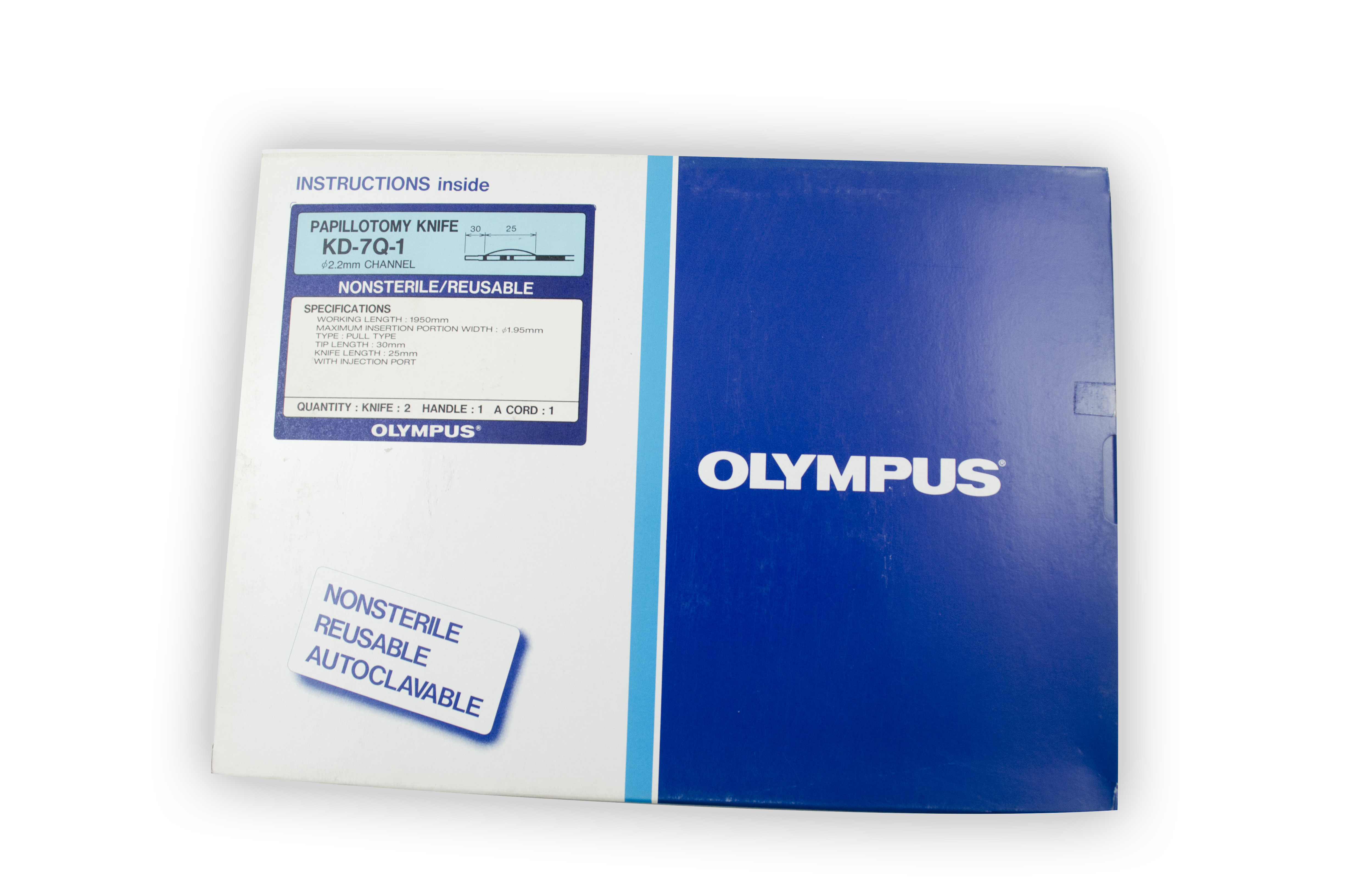 Olympus Reusable Sphincterotome - KD-7Q-1 (Set of 2 Knives, 1 Handle, 1 A Cord)
