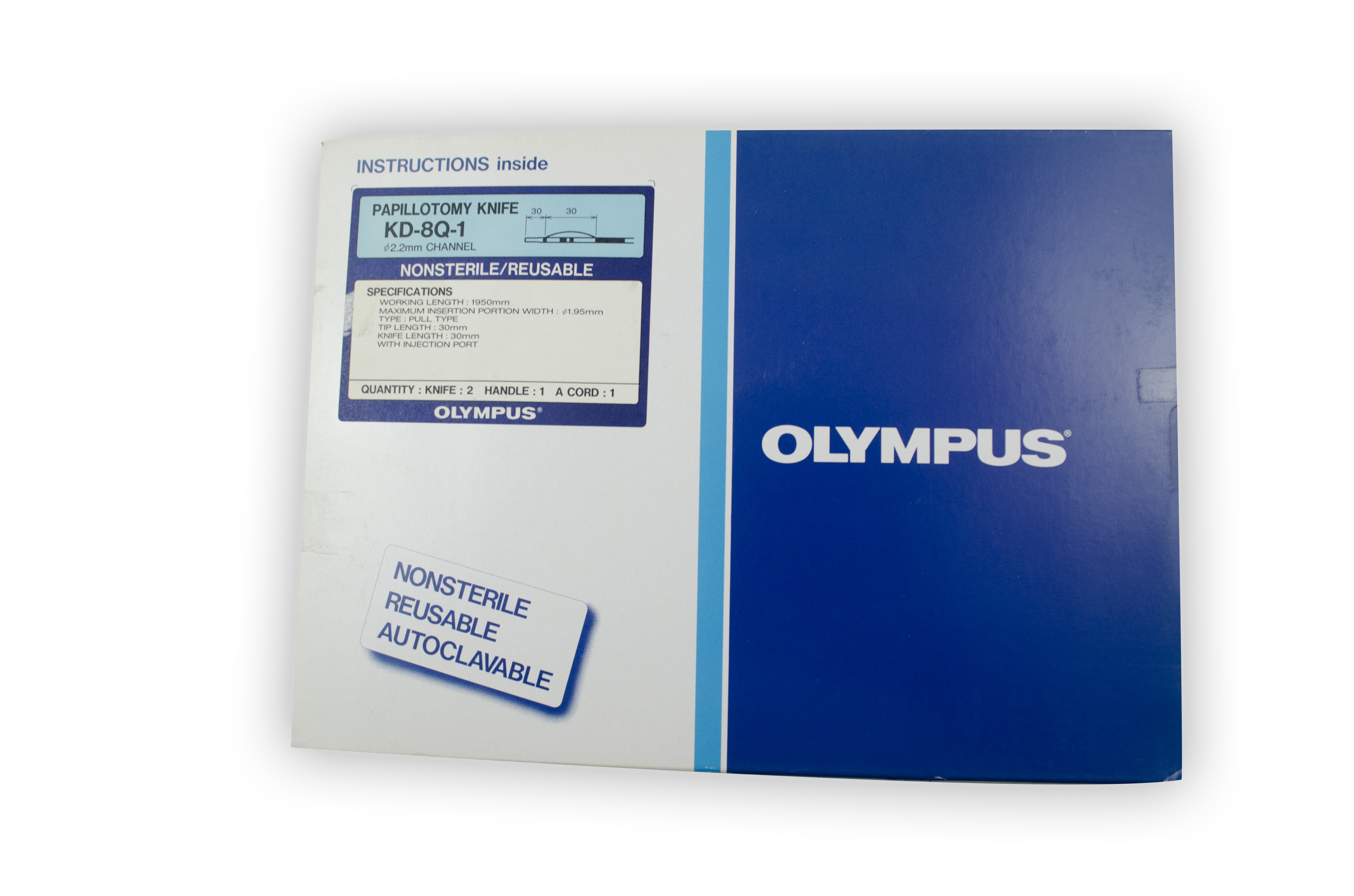 Olympus Reusable Sphincterotome - KD-8Q-1 (Set of 2 Knives, 1 Handle, 1 A Cord)