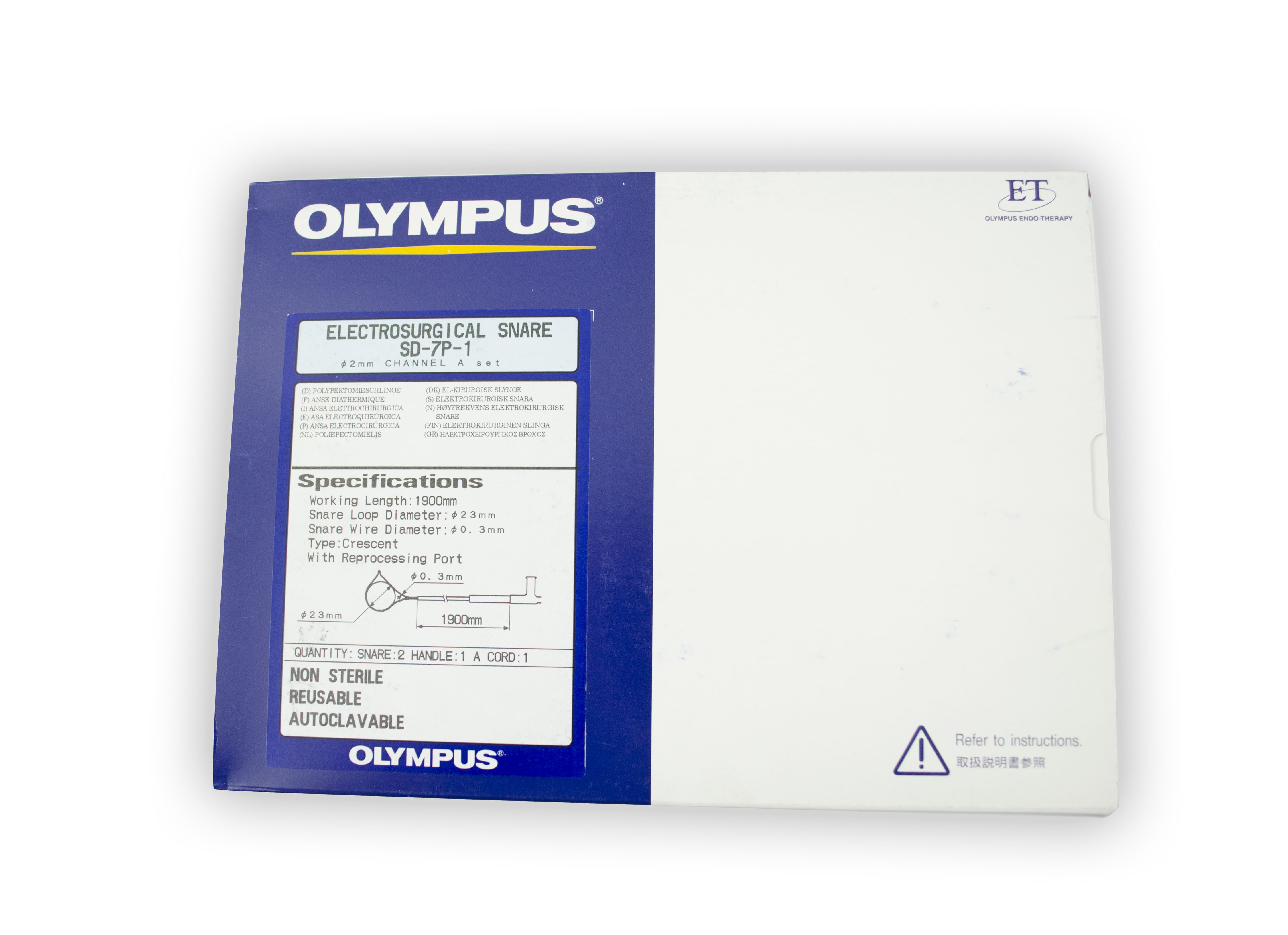 Olympus Reusable Diathermy Snare - SD-7P-1 (2 Snares, 1 Handle, 1 A Cord)