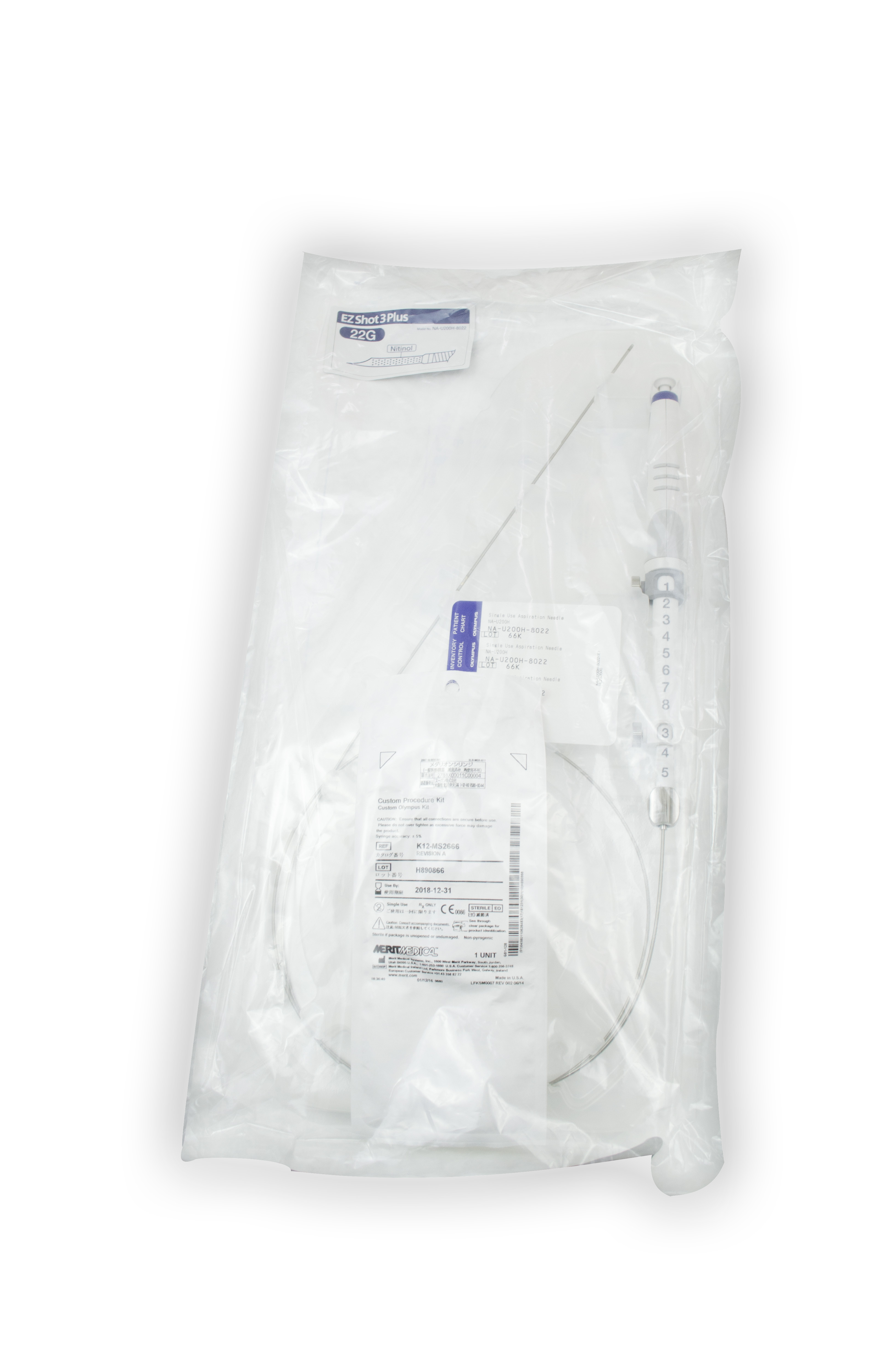 [Out-of-Date] Olympus Disposable Aspiration Needle (2.8 mm x 1400 mm) - NA-U200H-8022 (Original Packaging)