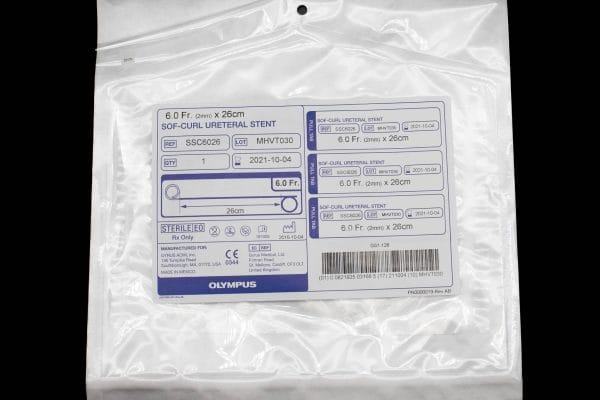 Disposable SoF-Curl Ureteral Stent, 6.0fr (1.5mm) x 26cm - SSC6026 [1/Bag]