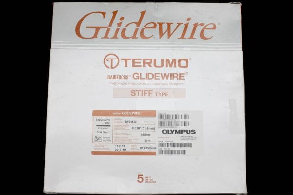 Disposable Radifocus Glidewire, Straight Wire, Stiff Shaft. 0.020" (0.51mm) Guide Wire Dia, 450cm Length, 3cm Flexible Tip Length - EWS4520 [5/Box]
