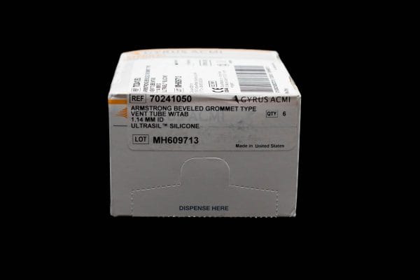 [In-Date] Disposable Armstrong Beveled Grommet Type, Vent Tube with Tab, 1.14 mm I.D. , Ultrasil Silicone - 70241050 [6/Box] - Image 4