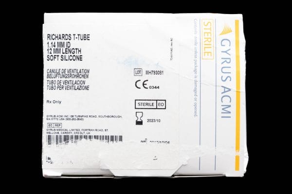 [Out-of-Date] Disposable Richards T-Tube, 1.14mm ID, 12mm Length, Soft Silicone - 240059 [6/Box]