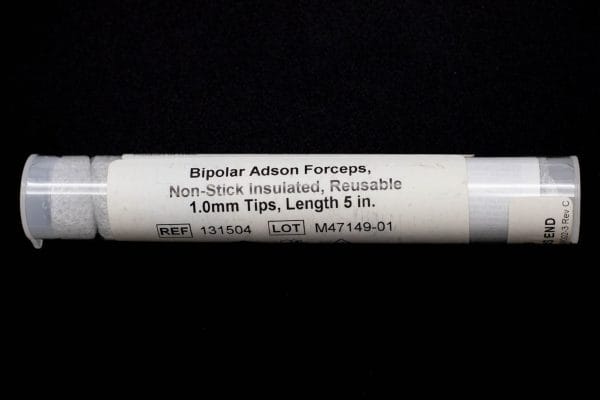 Reusable Bipolar Adson Forceps, Non-Stick Insulated, 1.0 mm Tips, 5" Length - 131504 [1/Box]