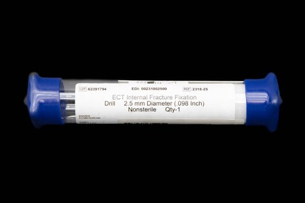 Reusable ECT Internal Fracture Fixation Drill, 2.5 mm DIA (0.098 inch) - 2318-25 [1/Box]
