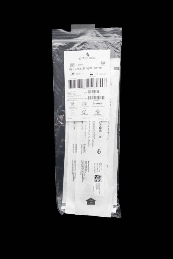 [Out-of-Date] Disposable Vacurette Cannula, Straight, 10mm, Rigid - 21414 [10/Bag]