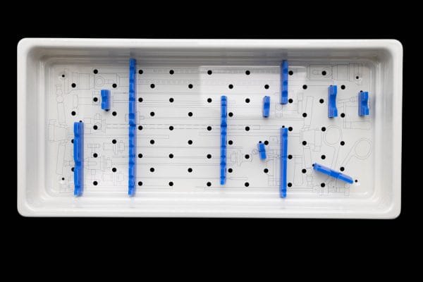 Reusable Autoclavable Serilization Tray with Silicon Inserts (without Lid) - WA05995A [1 Piece]