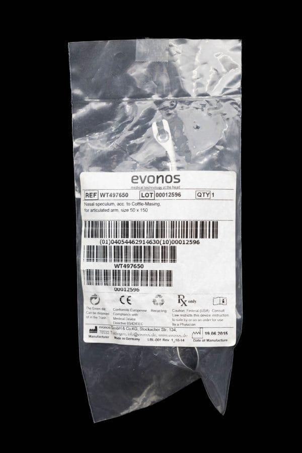 Reusable Nasal Speculum, Acc. Tp Cottle-Masing, For Articulated Arm, Size 50 x 150 - WT497650 [1/Bag]