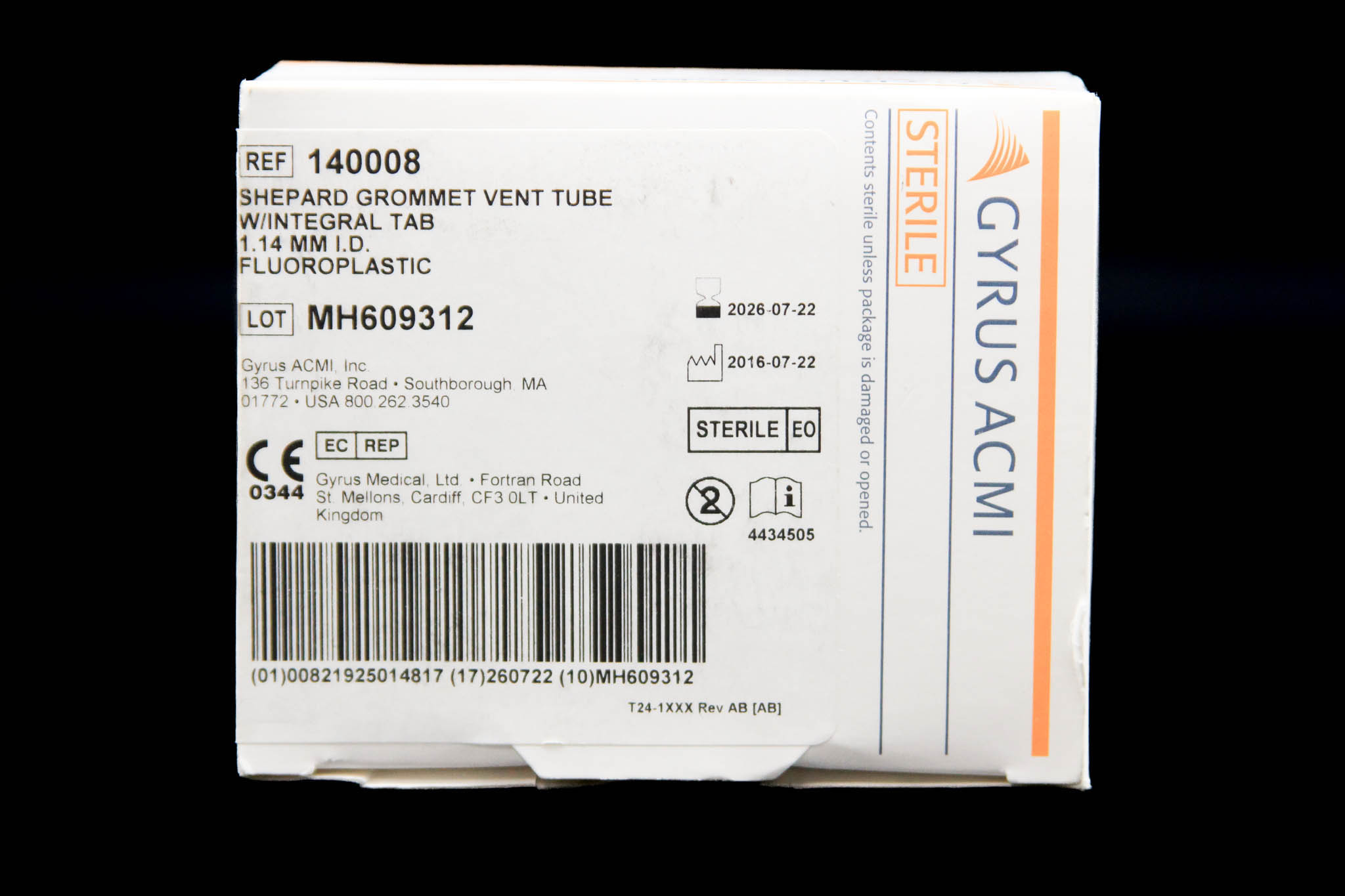 Shepard Grommet Vent Tube w/ Integral Tab ENDOCORP