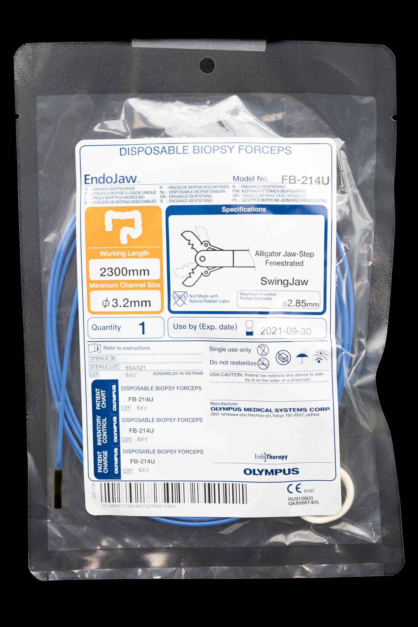 Biopsy Forceps FB214U [1/Bag] ENDOCORP