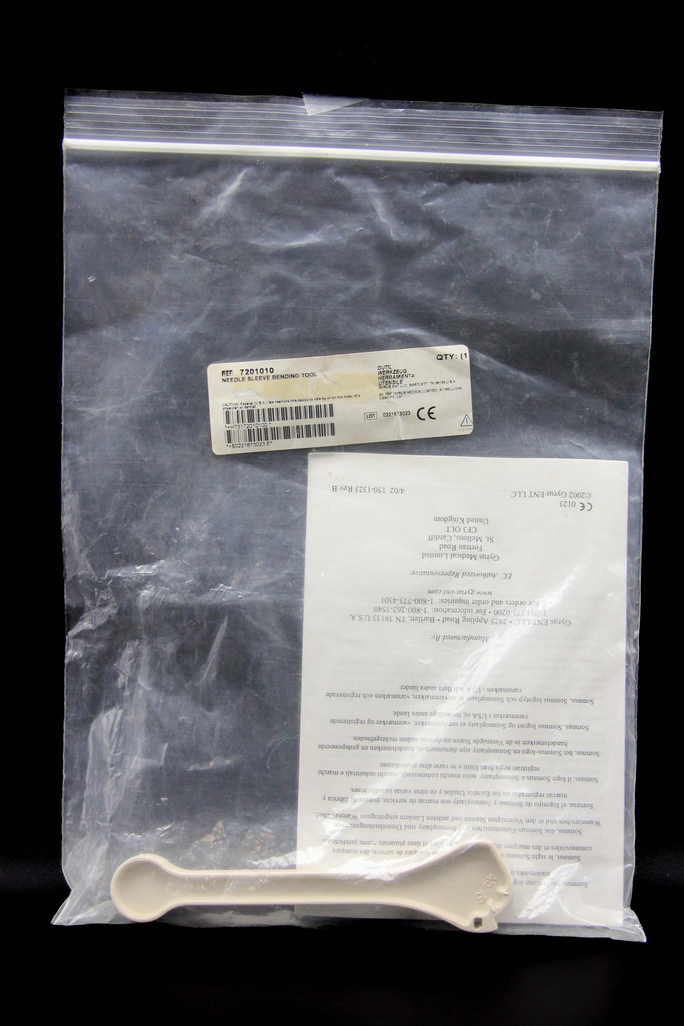 Needle Sleeve Bending Tool 7201010 [1/Bag] ENDOCORP